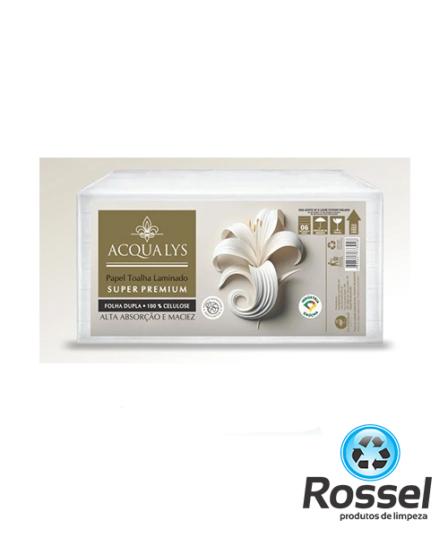 PAPEL TOALHA INTERFOLHAS ACQUALYS FOLHA DUPLA 19,5X20CM 32G C/2400